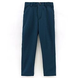 Babyhug Full Sleeves 4 Pieces Party Suit With Bow - Blue