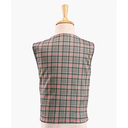 Babyhug Full Sleeves Solid & Checked Party Suit With Bow Detailing - Anthra Black