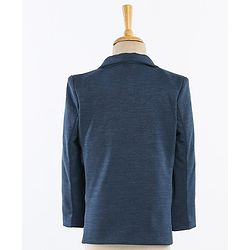 Babyhug Full Sleeves Solid Party Suit - Dark Blue