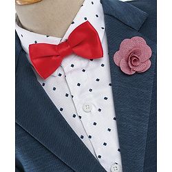 Babyhug Full Sleeves Solid Party Suit - Dark Blue