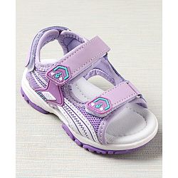 Cute Walk by Babyhug Sandals With Triple Velcro Closure - Light Purple