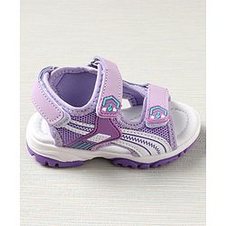 Cute Walk by Babyhug Sandals With Triple Velcro Closure - Light Purple
