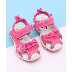Cute Walk by Babyhug Sandals With Velcro Closure - Fuchsia