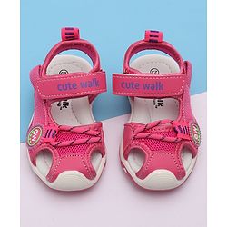 Cute Walk by Babyhug Sandals With Velcro Closure - Fuchsia
