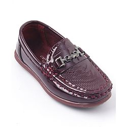Cute Walk by Babyhug Slip On Formal Shoes - Wine