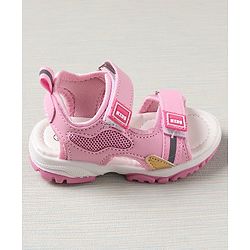 Cute Walk by Babyhug Sandals Solid Colour - Pink