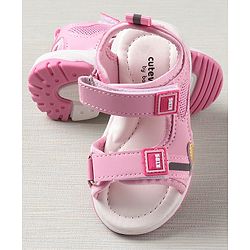Cute Walk by Babyhug Sandals Solid Colour - Pink