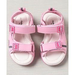 Cute Walk by Babyhug Sandals Solid Colour - Pink