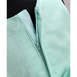 Babyhug Sleeveless Foil Printed Party Frock - Mint Green