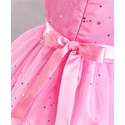 Babyhug Sleeveless Embellished Party Wear Frock - Pink