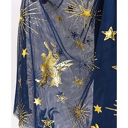 Babyhug Sleeveless Foil Detailing Party Frock - Navy