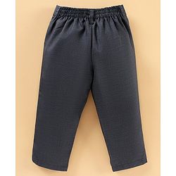 Babyhug Woven Full Sleeves Shirt & Trouser With Bow - Grey