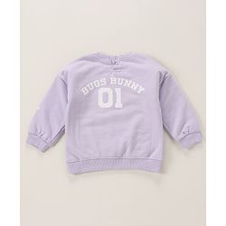 Babyhug Full Sleeves Knit Sweatshirt  Space Jam Print- Purple