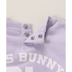 Babyhug Full Sleeves Knit Sweatshirt  Space Jam Print- Purple