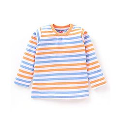 Babyhug Full Sleeves T-Shirt Penguin Print Pack of 3 - Orange & Blue