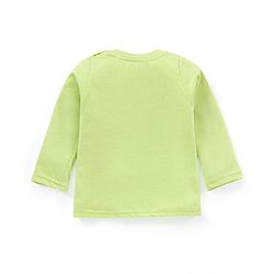 Babyhug Full Sleeves Cotton Tee Animal Print- Green