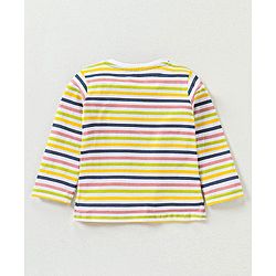 Babyhug Cotton Full Sleeves T-Shirt Striped Pack of 5 - Green & Blue