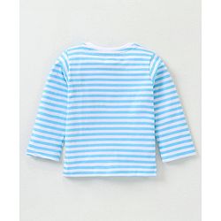 Babyhug Cotton Full Sleeves T-Shirt Striped Pack of 5 - Green & Blue