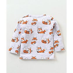 Babyhug Cotton Full Sleeves T-Shirt Fox Print Pack of 5 - Blue & Orange