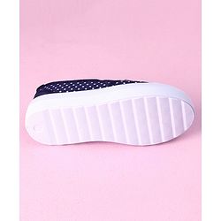 Cute Walk by Babyhug Slip On Casual Shoes Polka Dot Print with Bow - Navy