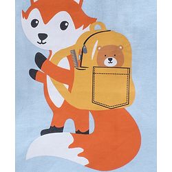 Babyhug Cotton Half Sleeves T-Shirts Wolf Print - Blue