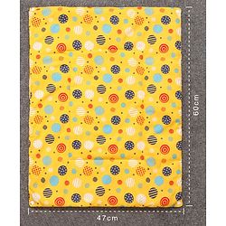 Babyhug Diaper Changing Mat Set of 3 with Removable waterproof Sheet Circle Print-Yellow
