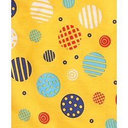 Babyhug Diaper Changing Mat Set of 3 with Removable waterproof Sheet Circle Print-Yellow