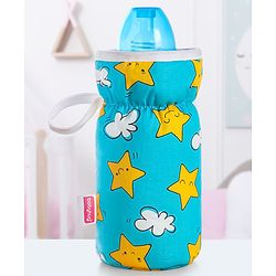 Babyhug Bottle Cover with Star Cloud Print Large Blue - Fits Upto 330 ml Bottle