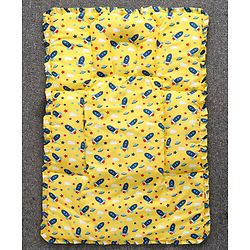Babyhug Cotton Fix Pillow Mat Rocket Print - Yellow