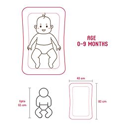 Babyhug Cotton Fix Pillow Mat Rocket Print - Yellow
