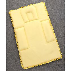 Babyhug Cotton Fix Pillow Mat Rocket Print - Yellow