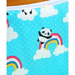 Babyhug Cot Bumpers Panda Print - Blue| Protective Padding| Soft and Comfortable| Washable| Easy to Assemble| Compact Folding for Storage| Prevents Bumping into Crib Sides