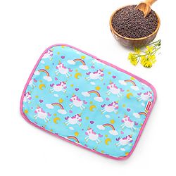 Babyhug Head Shaping Mustard Seed Rai Pillow Unicorn Print - Sea Green
