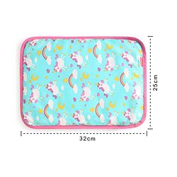 Babyhug Head Shaping Mustard Seed Rai Pillow Unicorn Print - Sea Green