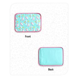 Babyhug Head Shaping Mustard Seed Rai Pillow Unicorn Print - Sea Green