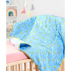 Babyhug Cotton Quilt Moon Print - Blue