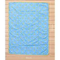 Babyhug Cotton Quilt Moon Print - Blue