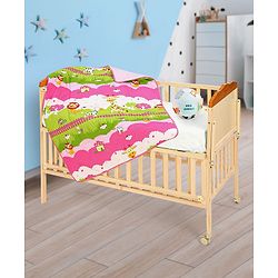 Babyhug Cotton Quilt Jungle Print - Pink