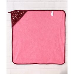 Babyhug Double Layer Terry Hooded Towel Floral Print - Pink