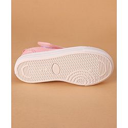 Cute Walk by Babyhug Casual Shoes With Velcro Closure Dino Patch - White Light Pink