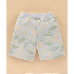 Babyhug Knee Length Knit Shorts Camo Print- White