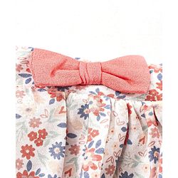 Babyhug Knit Mid Thigh Floral Printed Skirt - White
