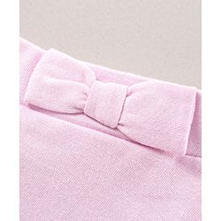 Babyhug Knit Mid Thigh Floral Printed Skirt- Pink