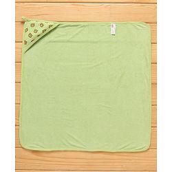 Babyhug Double Layer Terry Hooded Towel Bear Print Pack of 2 - Green Purple