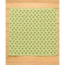 Babyhug Double Layer Terry Hooded Towel Bear Print Pack of 2 - Green Purple