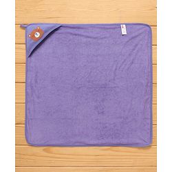 Babyhug Double Layer Terry Hooded Towel Bear Print Pack of 2 - Green Purple