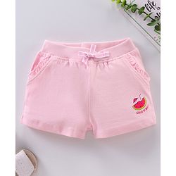 Babyhug Knit Mid Thigh Watermelon Printed Shorts - Pink
