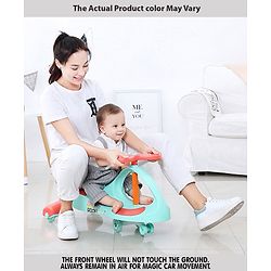 Babyhug Champion Kids Swing Car With LED Wheels (Colour May Vary)