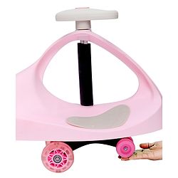 Babyhug Champion Kids Swing Car With LED Wheels (Colour May Vary)