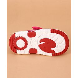 Cute Walk by Babyhug Casual Shoes With Velcro Closure Butterfly Patch- Fuchsia
